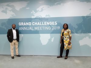 Sergine Ngatat and Tendekai Mahlanza at The Grand Challenges Meeting, Ethiopia, 2019